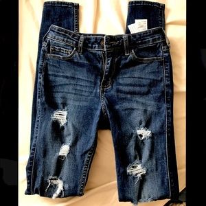 Hollister ripped skinny jeans